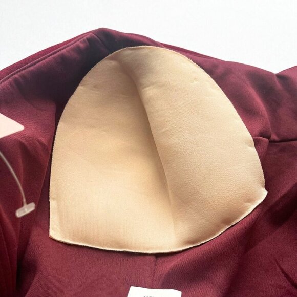 WATTERS & WATTERS BURGUNDY CREPE REMOVABLE SLEEVE FORMAL EVENING DRESS - 22W - Picture 15 of 16